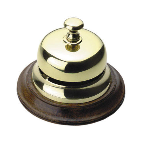 The original desk bell of the Sailor's Inn. Call the desk agent, request First Class service only. A bell with history.