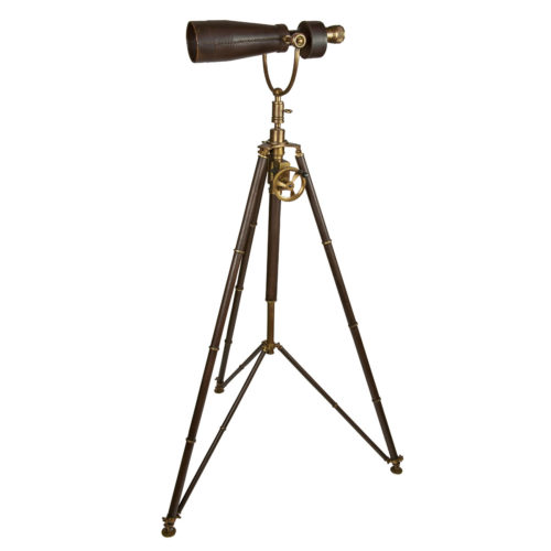 Avalon telescope made of instrument quality brass. Stand crafted in rich rosewood, with adjustable legs and solid brass fittings.