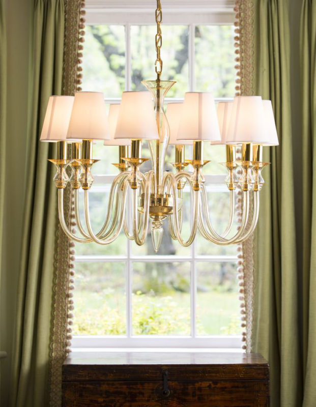 hand-blown Venetian glass chandelier available at InvitingHome.com