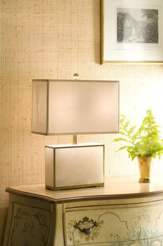Alabaster lamp; beautiful vignette with contemporary alabaster lamp