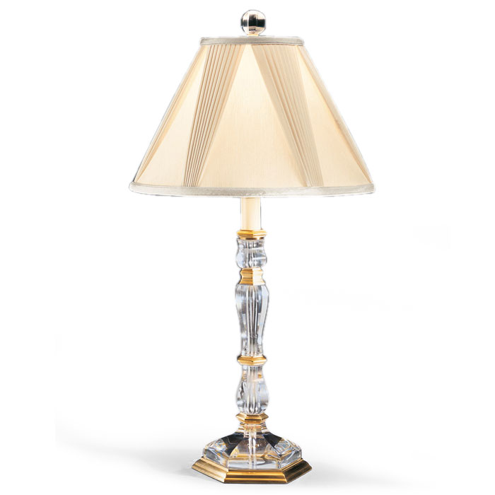 Crystal Table Lamp Solid And, Cut Crystal And Brass Table Lamps