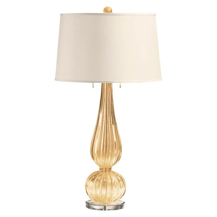 Venetian Glass Table Lamp, Round Glass Table Lamps