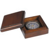 Executive compass is seemingly destined for desk bound travelers given the luxurious wood box.