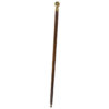 The gentlemen's walking stick. Walking stick unscrews into three pieces for traveling. The brass knob hides a compass, the cane a glass for a tipple.