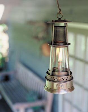 Anchor Oil Lamp Brass & Copper Lantern 12" Hanging Camp Light Nautical Decor New 