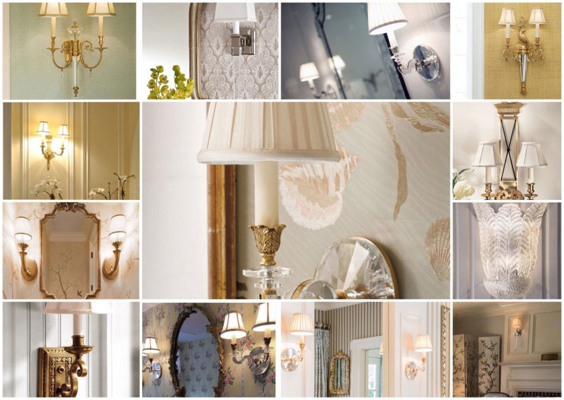 wall sconces; Collection of beautiful hand-crafted sconces in antiqued brass, polished nickel and silver finishes available at InvitingHome.com