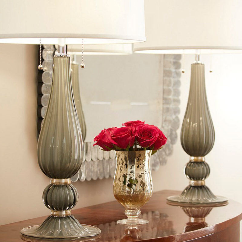 decorating with Venetian glass lamps