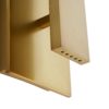 super sleek and modern brass wall sconce. Finished in antique brass, with clean lines and its rectangle form, adds elegance and beauty to any room.