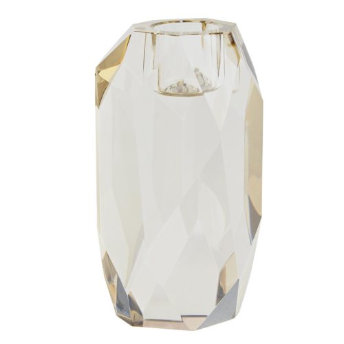 group of stunning crystal candle-holders, the different sizes and finishes make for a visually appealing accent.