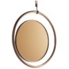 unique rose gold mirror, with an Art Deco inspired geometric shape. Beautiful accent mirror for any living space.
