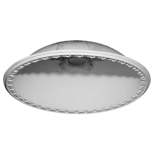 Acanthus Scroll ceiling dome has molded in a deep relief acanthus leaf design.
