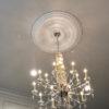 Installation image of the Classical Large Ceiling Medallion