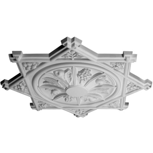 Harvest decorative medallion for ceiling is molded in deep relief design to achieve the highest degree of quality and details.
