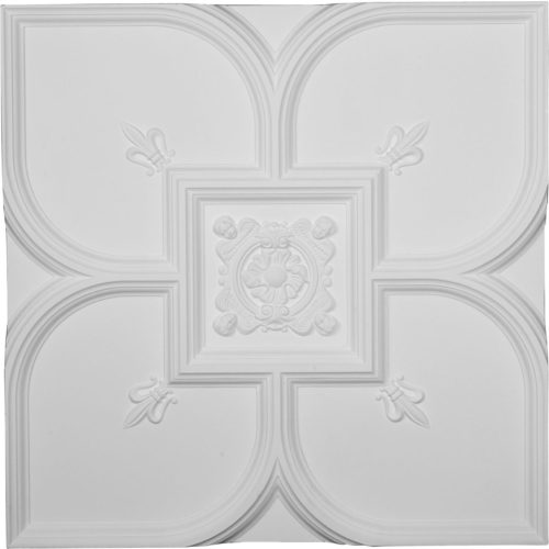 The Parisian ceiling tile is modeled after an original historical pattern and design.