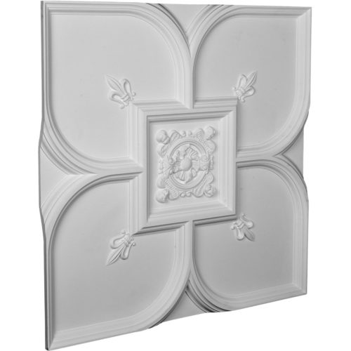 The Parisian ceiling tile is modeled after an original historical pattern and design.