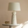 modern accent lamp with decorative crystal container