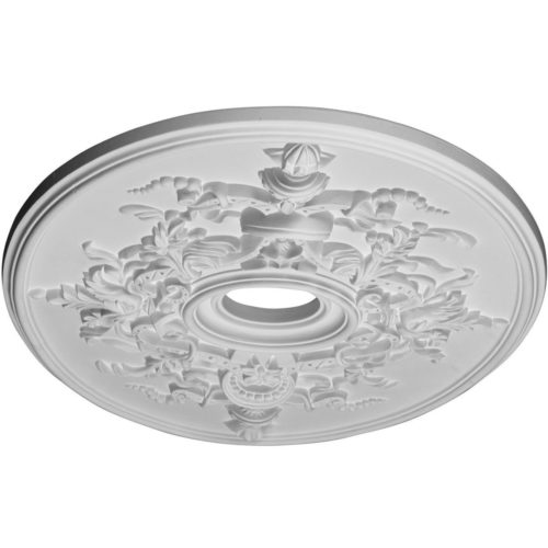 Royal Oval ceiling medallion is molded with deep relief design to achieve the highest degree of quality and details. This ceiling medallion is classic reproduction of historical design.