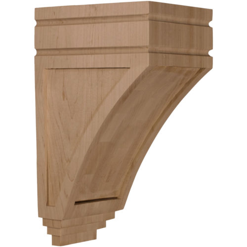 Enjoy the warmth and beauty of the recessed arts and crafts corbel. Common applications for wood corbels include mantels, cabinets, and counters, and more