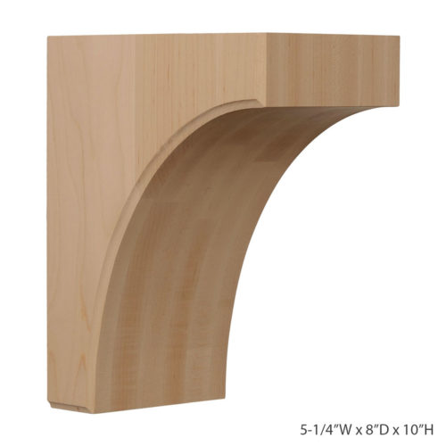 Enjoy the warmth and beauty of the simple Aspen wood bracket.