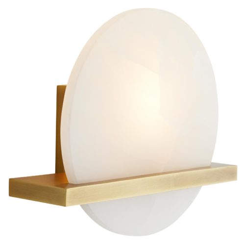 Gorgeous, polished white onyx creates a warm filtered light and adds natural sophistication to any space.