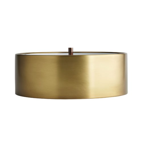 simple design features several noteworthy details, from the clever open base to theblack nickel metal drum shade, to the double socket with one pull chain. A modern classic, the minimalist form and natural materials of this striking illuminant deliver a contemporary and slight industrial appeal.