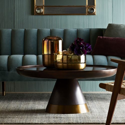 Ultra chic cocktail table with accessories