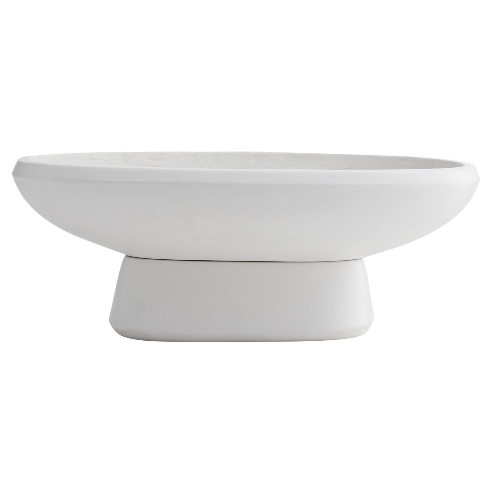 Berenjena Iniciativa Completamente seco white decorative bowl - concrete white accent bowl or planter