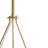 A classic concentric silhouette shapes the steel structure, which elegantly displays ten candlestick-style arms that curve upwards in a uniformed fashion.An antique brass finish provides additional shine to a space, especially when in use.