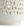 contemporary woven tablelamp and married it with a matte ceramic finish. This lamp is great for those interiors that need a more 
