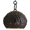 Drawing inspiration from the beauty in natural materials, this pendant is a muse for organic design. Blending the rich textures of strung coconut shells with the modern silhouette, this light fixture exudes an exotic, yet botanical look.