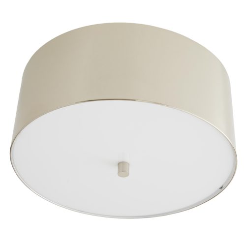 A straightforward examination of the basic principles of design takes place with this semi-flush pendant. A sleek steel shade in a polished nickel finish frames this 3-light fixture, which features an acrylic diffuser that is suspended from within.The balance and contrast of materials delivers a fundamental visual aesthetic that transcends time and style.