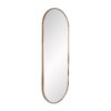 Classic and chic, this full-length mirror lets you reflect on it all. The oblong shape lends a contemporary touch to its traditional style.The unobtrusive frame is crafted from iron with a vintage brass finish and the plain mirror makes this piece functional.