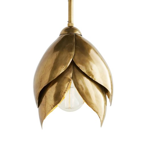 The ethereal design is finished in a light vintage brass and would be perfect for a dressing room or hallway.