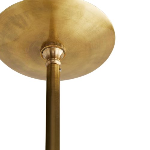 The ethereal design is finished in a light vintage brass and would be perfect for a dressing room or hallway.