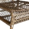 Thinly sliced pieces of rattan peel are first steamed and then bent by hand to shape this stylish seat. A chestnut wash finish and exposed feet work to further enhance its natural characteristics,and the double-layer of its open-form structure adds airiness. With no arms and a slightly angled back, this stool easily slides under any countertop.