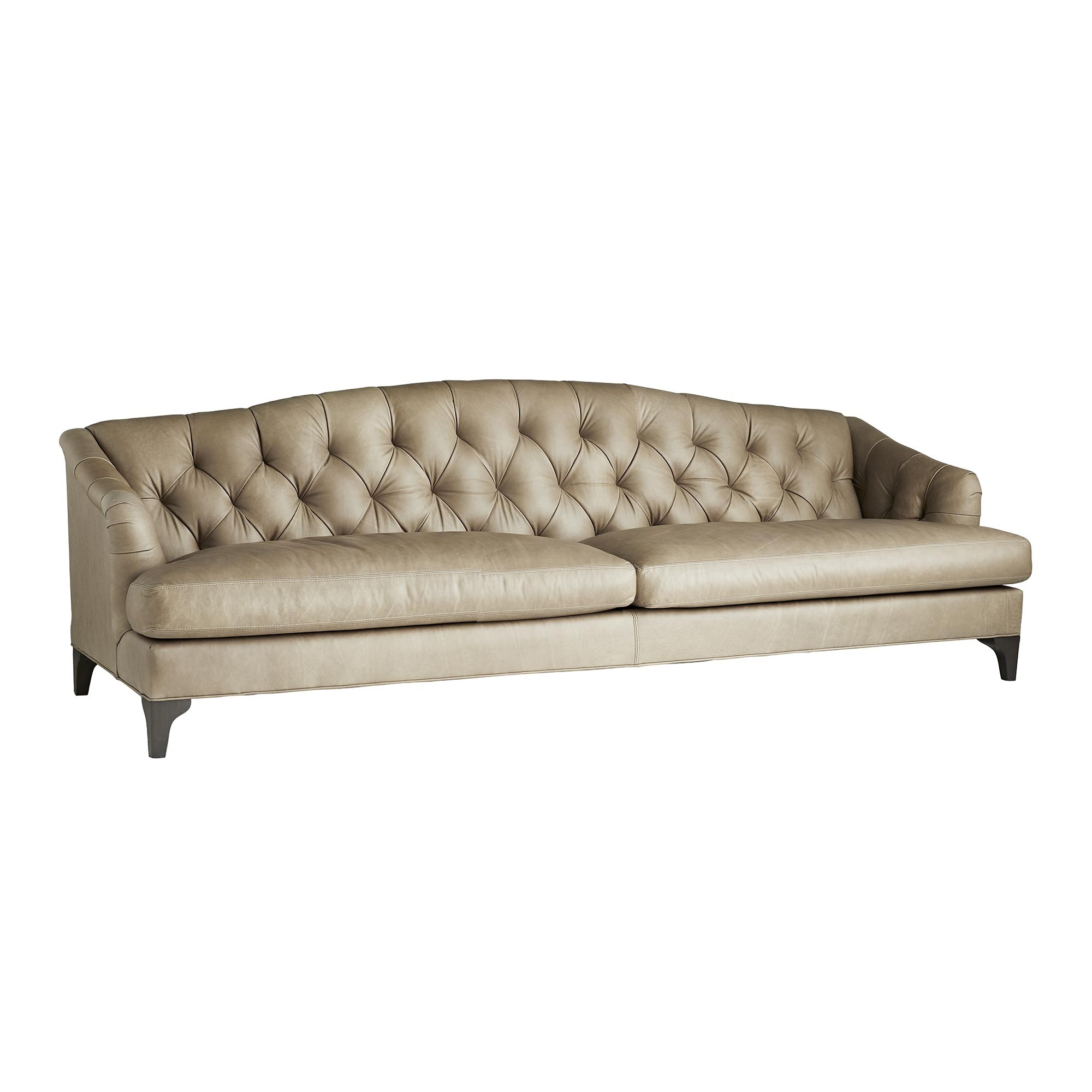 Tufted Leather Sofa Modern Gray, Tufted Leather Couches