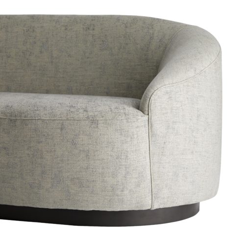 The blend of elegant lines and soft hue are all glamour, appealing to style makers who appreciate bold design. The entire silhouette is one long, sexy curve. Covered in muslin, allowing you to slipcover or upholster in the fabric of your choice.