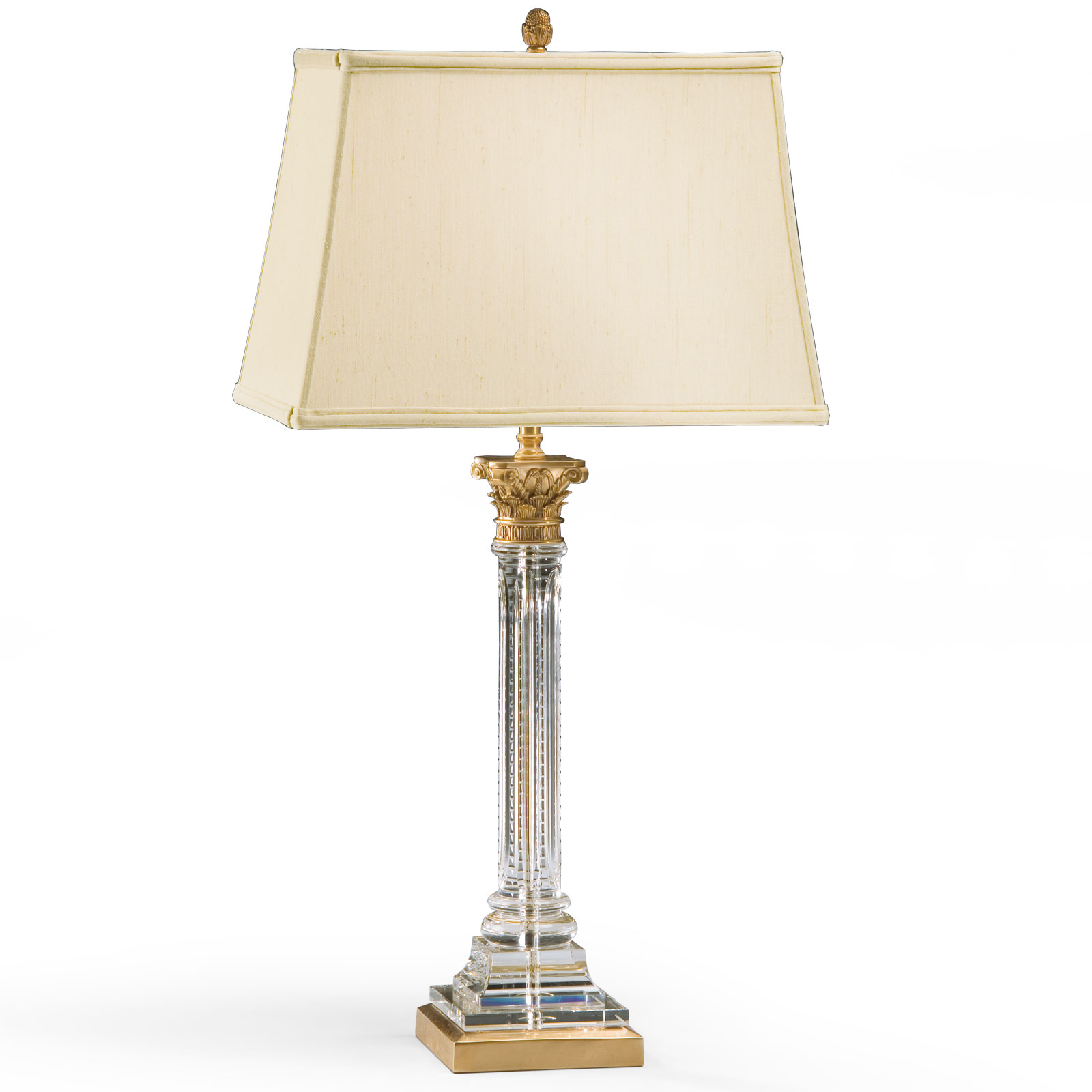Crystal Corinthian Column Table Lamp, Corinthian Column Floor Lamp