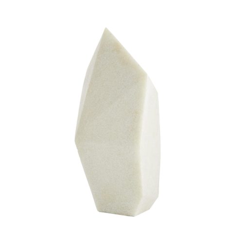Like geometric pillars, these sculptures add a bit of modern sophistication to a table, desk or shelf. The ivory finish makes them almost identical to marble, with even, prism surfaces andclean lines with modern class. They provide form or function, whether as bookends and paperweights or simply as decorative accents to elevate a look.