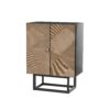 The etched gold doors of this bar cabinet add a little bit of chic to any room. Open the doors to reveal an ebony stained interior, mirrored walls, recessed light, and a spot for your best liquor. Suddenly you're everyone's best friend!