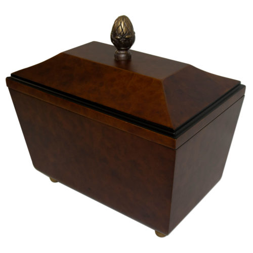 Wooden Box with Artichoke Finial