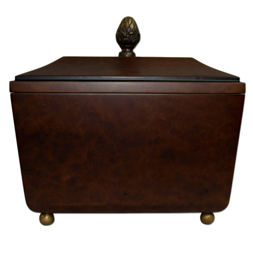 Wooden Box with Artichoke Finial