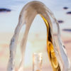 crystal sea energy table lamp with gold finish