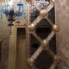 Venetian Mirror with Gold lattice border
