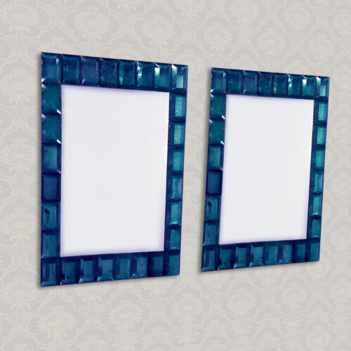 Modern Venetian Mirror - Sapphire
